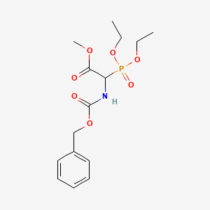 Methyl 2-(((benzyloxy)carbonyl)amino)-2-(diethoxyphosphoryl)acetate chemical structure (CAS 114684-69-4)