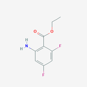 Ethyl 2-amino-4,6-difluorobenzoate chemical structure (CAS 1147107-15-0)