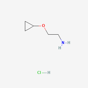 2-Cyclopropoxyethan-1-amine hydrochloride chemical structure (CAS 1147107-78-5)