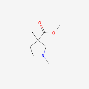 Methyl 1,3-dimethylpyrrolidine-3-carboxylate chemical structure (CAS 114725-00-7)