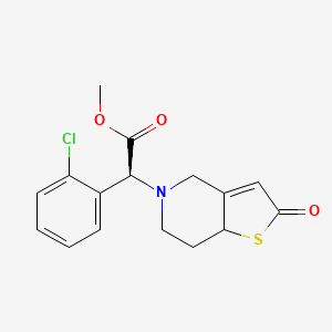 Methyl (2S)-2-(2-chlorophenyl)-2-(2-oxo-2,6,7,7a-tetrahydrothieno[3,2-c]pyridin-5(4H)-yl)acetate chemical structure (CAS 1147350-75-1)