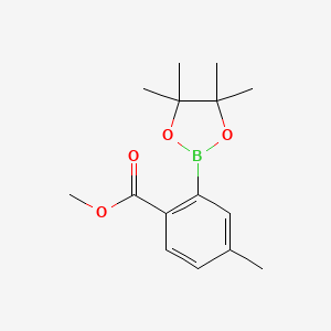 Methyl 4-methyl-2-(4,4,5,5-tetramethyl-1,3,2-dioxaborolan-2-yl)benzoate chemical structure (CAS 1147351-76-5)