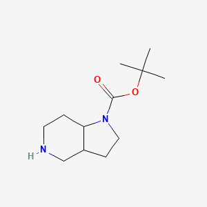 tert-Butyl octahydro-1H-pyrrolo[3,2-c]pyridine-1-carboxylate chemical structure (CAS 1147422-00-1)