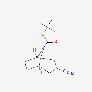 exo-tert-Butyl 3-cyano-8-azabicyclo[3.2.1]octane-8-carboxylate chemical structure (CAS 1147558-40-4)