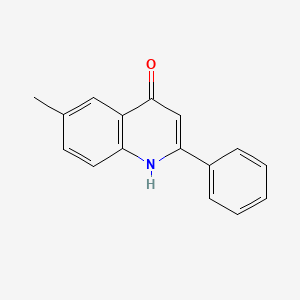 6-Methyl-2-phenylquinolin-4-ol chemical structure (CAS 1148-49-8)