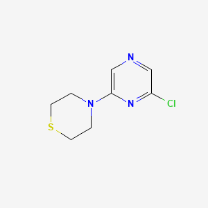 4-(6-Chloropyrazin-2-yl)thiomorpholine chemical structure (CAS 1148114-95-7)