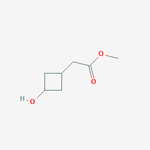 Methyl 2-(3-hydroxycyclobutyl)acetate chemical structure (CAS 1148130-13-5)