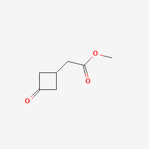 Methyl 2-(3-oxocyclobutyl)acetate chemical structure (CAS 1148130-30-6)