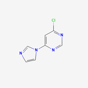 4-Chloro-6-(1H-imidazol-1-yl)pyrimidine chemical structure (CAS 114834-02-5)
