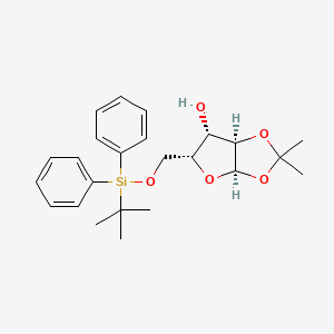 (3aR,5R,6S,6aR)-5-(((tert-Butyldiphenylsilyl)oxy)methyl)-2,2-dimethyltetrahydrofuro[2,3-d][1,3]dioxol-6-ol chemical structure (CAS 114861-14-2)