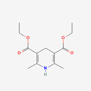 Diethyl 1,4-dihydro-2,6-dimethyl-3,5-pyridinedicarboxylate chemical structure (CAS 1149-23-1)