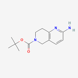 tert-Butyl 2-amino-7,8-dihydro-1,6-naphthyridine-6(5H)-carboxylate chemical structure (CAS 1149333-40-3)
