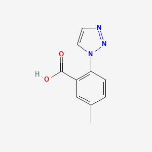 5-Methyl-2-(1H-1,2,3-triazol-1-yl)benzoic acid chemical structure (CAS 1149352-55-5)