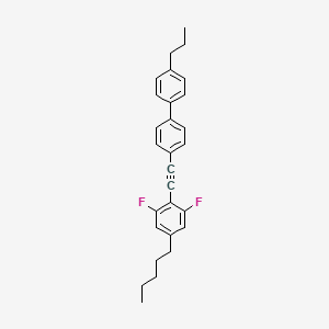4-[2-(2,6-Difluoro-4-pentylphenyl)ethynyl]-4'-propyl-1,1'-biphenyl chemical structure (CAS 1149373-93-2)