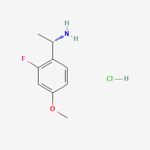 (S)-1-(2-Fluoro-4-methoxyphenyl)ethanamine hydrochloride chemical structure (CAS 1149383-12-9)