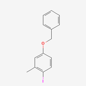 4-(Benzyloxy)-1-iodo-2-methylbenzene chemical structure (CAS 1149618-83-6)