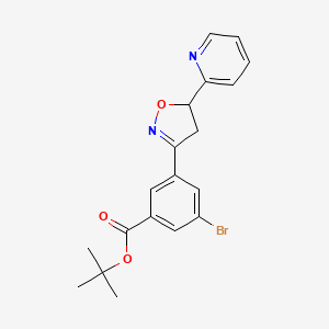 tert-Butyl 3-bromo-5-(5-(pyridin-2-yl)-4,5-dihydroisoxazol-3-yl)benzoate chemical structure (CAS 1149752-68-0)