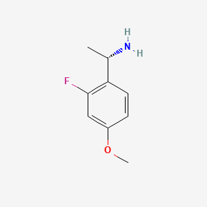 (S)-1-(2-Fluoro-4-methoxyphenyl)ethan-1-amine chemical structure (CAS 1149804-63-6)