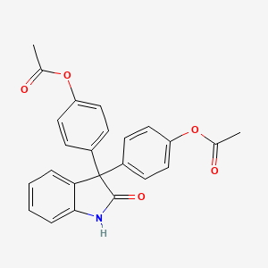 (2-Oxoindoline-3,3-diyl)bis(4,1-phenylene) diacetate chemical structure (CAS 115-33-3)