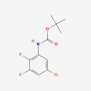 tert-Butyl (5-bromo-2,3-difluorophenyl)carbamate chemical structure (CAS 1150114-27-4)
