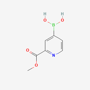 (2-(Methoxycarbonyl)pyridin-4-yl)boronic acid chemical structure (CAS 1150114-30-9)