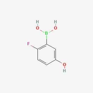 (2-Fluoro-5-hydroxyphenyl)boronic acid chemical structure (CAS 1150114-52-5)