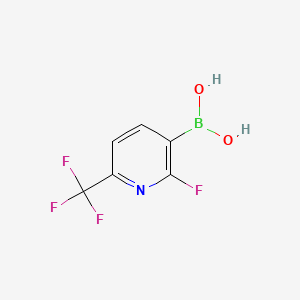 (2-Fluoro-6-(trifluoromethyl)pyridin-3-yl)boronic acid chemical structure (CAS 1150114-63-8)
