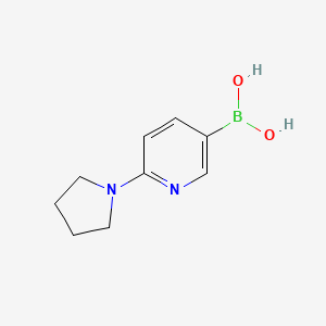 (6-(Pyrrolidin-1-yl)pyridin-3-yl)boronic acid chemical structure (CAS 1150114-75-2)
