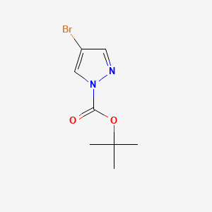 tert-Butyl 4-bromo-1H-pyrazole-1-carboxylate chemical structure (CAS 1150271-23-0)