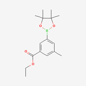 Ethyl 3-methyl-5-(4,4,5,5-tetramethyl-1,3,2-dioxaborolan-2-yl)benzoate chemical structure (CAS 1150271-63-8)