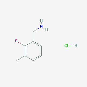 (2-Fluoro-3-methylphenyl)methanamine hydrochloride chemical structure (CAS 1150310-77-2)
