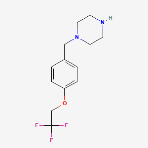 1-(4-(2,2,2-Trifluoroethoxy)benzyl)piperazine chemical structure (CAS 1150344-96-9)