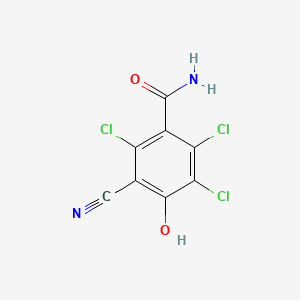 2,3,6-Trichloro-5-cyano-4-hydroxybenzamide chemical structure (CAS 115044-73-0)
