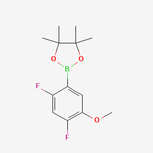2-(2,4-Difluoro-5-methoxyphenyl)-4,4,5,5-tetramethyl-1,3,2-dioxaborolane chemical structure (CAS 1150561-57-1)