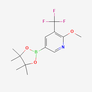 2-Methoxy-3-(trifluoromethyl)pyridine-5-boronic Acid Pinacol Ester chemical structure (CAS 1150561-61-7)