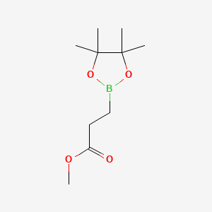 Methyl 3-(4,4,5,5-tetramethyl-1,3,2-dioxaborolan-2-yl)propanoate chemical structure (CAS 1150561-77-5)