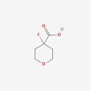 4-Fluorotetrahydro-2H-pyran-4-carboxylic acid chemical structure (CAS 1150617-62-1)