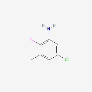5-Chloro-2-iodo-3-methylaniline chemical structure (CAS 1150617-63-2)