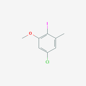 5-Chloro-2-iodo-1-methoxy-3-methylbenzene chemical structure (CAS 1150617-68-7)