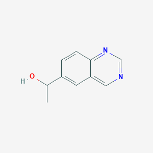 1-(Quinazolin-6-yl)ethanol chemical structure (CAS 1150617-88-1)