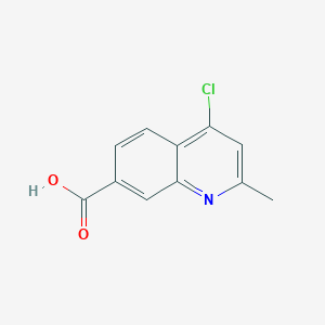 4-Chloro-2-methylquinoline-7-carboxylic acid chemical structure (CAS 1150618-20-4)