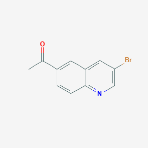 1-(3-Bromoquinolin-6-yl)ethanone chemical structure (CAS 1150618-23-7)