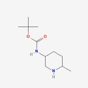 tert-Butyl (6-methylpiperidin-3-yl)carbamate chemical structure (CAS 1150618-39-5)