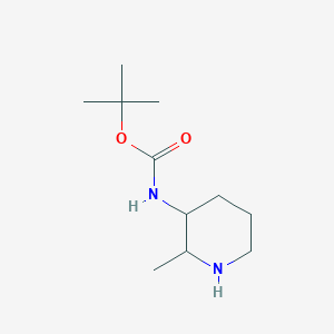 tert-Butyl (2-methylpiperidin-3-yl)carbamate chemical structure (CAS 1150618-42-0)