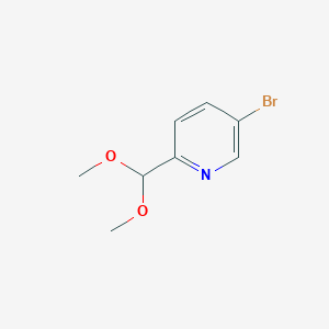 5-Bromo-2-(dimethoxymethyl)pyridine chemical structure (CAS 1150632-94-2)