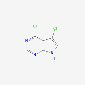 4,5-Dichloro-7H-pyrrolo[2,3-d]pyrimidine chemical structure (CAS 115093-90-8)