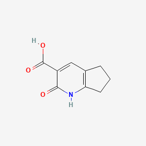 2-Hydroxy-6,7-dihydro-5H-cyclopenta[b]pyridine-3-carboxylic acid chemical structure (CAS 115122-63-9)