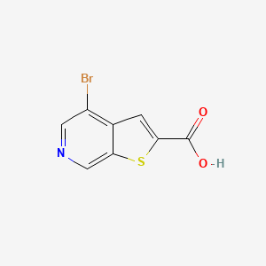 4-Bromothieno[2,3-c]pyridine-2-carboxylic acid chemical structure (CAS 1151512-25-2)
