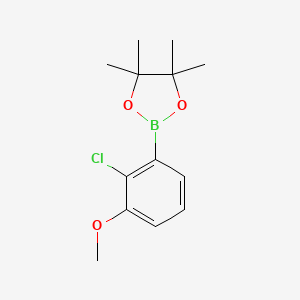 2-(2-Chloro-3-methoxyphenyl)-4,4,5,5-tetramethyl-[1,3,2]dioxaborolane chemical structure (CAS 1151564-03-2)