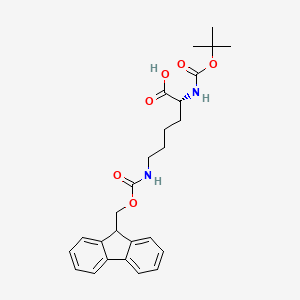 Boc-D-Lys(Fmoc)-OH chemical structure (CAS 115186-31-7)